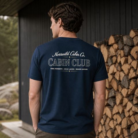 Cabin Club, worn on a trail in the northern forest