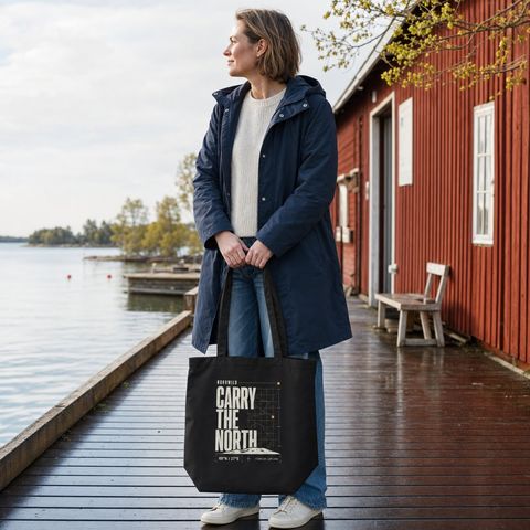 Carry the North, worn outdoors in the north