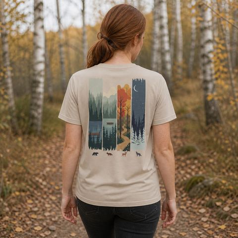 Four Seasons, worn on a trail in the northern forest