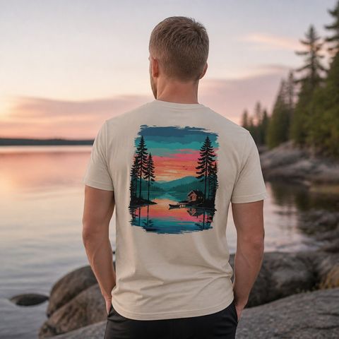 Lake Sunset, worn on a trail in the northern forest