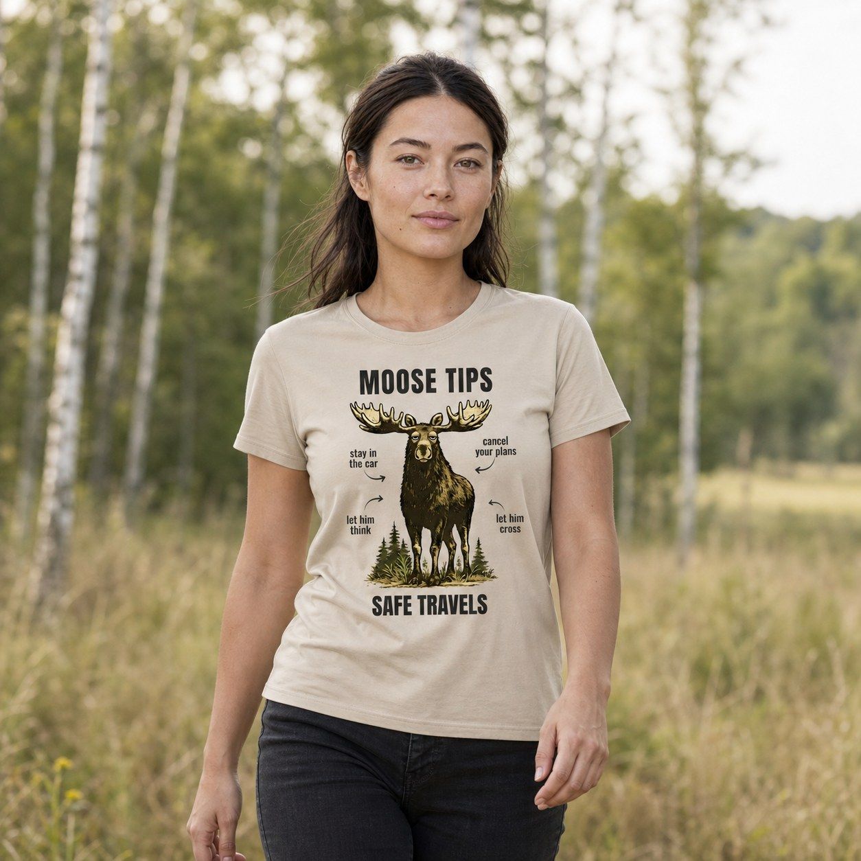Moose Tips, worn outdoors in the north